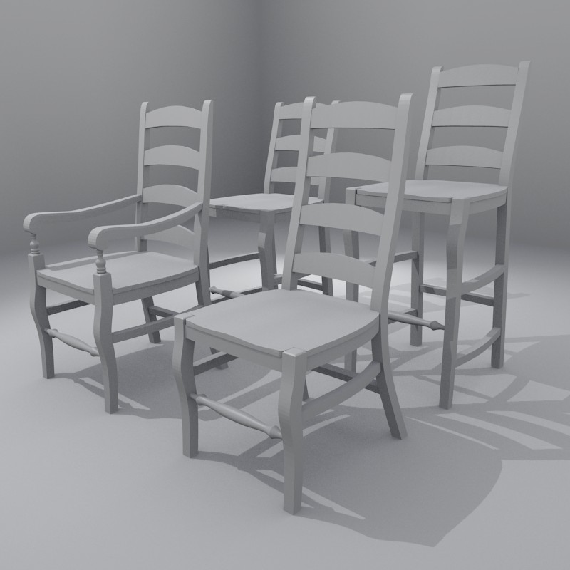 Ladderback Chair Set wn preview image 1